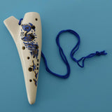 Maxbell Mini Ceramic Ocarina 12 Hole C Key Wind Instrument for Kids Beginner Gift