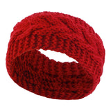 Maxbell Elastic Knitting Headband Headwear Thick Hair Bands for Girls Women Workout Red