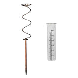Maxbell Spiral Rain Gauge with Metal Stake clear Scale for Pathway yard