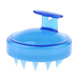 Maxbell Silicone Shower Shampoo Body Wash Dandruff Brush Hair Scalp Massager Clear blue