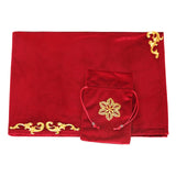 Maxbell Tarot Tablecloth Table Cover 25.5x25.5 inch Square for Witchcraft Supplies red