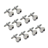Max 10x 12mm Blank Cuff Link Settings Bases DIY Formal Cufflink White Golden