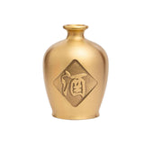 Maxbell Gold Jar Vase Table Decorative Brass Jug for Cabinet Dining Room Decoration