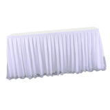 Maxbell Tulle Table Skirt Pleated Tablecloth Christmas Banquet Table Decor 2 Yards