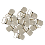 Maxbell Set of 40PCS Pacifier Suspender Clips For Pacifier Holder Bib Clips Ribbon Craft Jewelry FIndings Silver