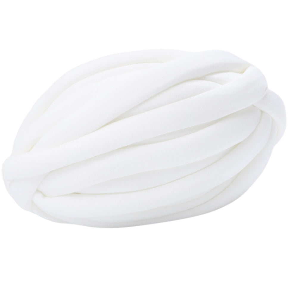 Maxbell Chunky Wool Yarn Filling Soft Knitting for Scarf Sweater Bed Fence Crochet white