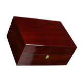 Max Classic Wooden Watch Box Case for 1 Wristwatch PU Leather Cushion