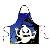 Maxbell Halloween Apron, Unisex Kitchen Bib Apron Adjustable Neck Cooking Gift A