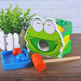 Maxbell Wooden Pounding Toy Color Matching Game Developmental Baby Toy Frog