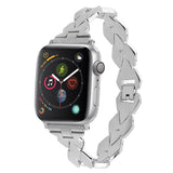 Maxbell Stainless Steel Wrist Watch Strap For Apple iWatch 2/3/4  Moonlight silver