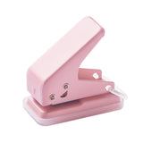 Maxbell Mini Paper Punch Adults 10 Sheet Paper Capacity Children Hole Puncher Single Pink