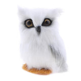 Max Artificial Feather Animal White Owl Home Decoration Gift Toy Handcraft Realistic Owl