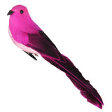 Max Colours Artificial Feather Foam Birds with Clamp Garden Tree Decor Pink