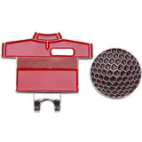 Maxbell Golf Hat Clip with Detachable Magnetic Golf Ball Marker Shirt Design Red