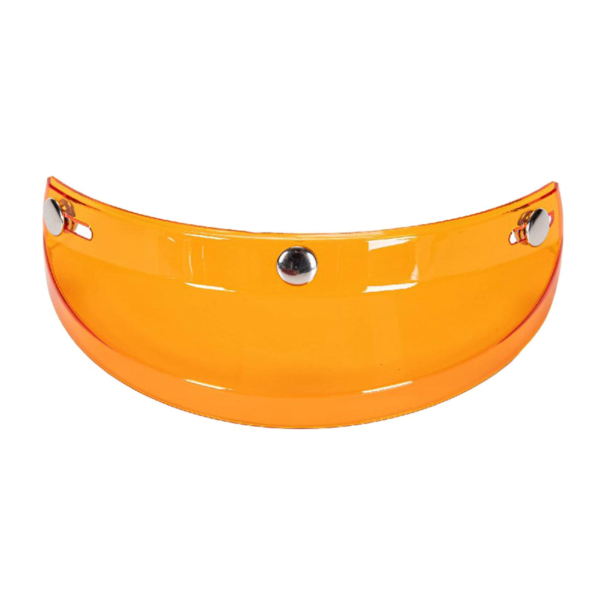 Maxbell Helmet Visor 3 Snap for Helmets with 3 Buttons Half Helmets Parts Transparent Orange