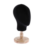 Maxbell Mannequin Head Wig Holder Display Stand Salon Styling Hat/Cap Rack Black