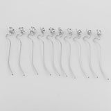 Max 10Pcs Antique Alloy Hair Pin Sticks Chinese Hair Clips DIY Hair Accs Silver