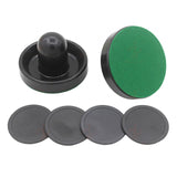 Maxbell Air Hockey Pushers and Air Hockey Pucks Goal Handles Paddles for Game Tables Black