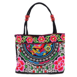 Max Embroidery Travel Shoulder Bag Double Faced Flower Handmade Women Bags #5