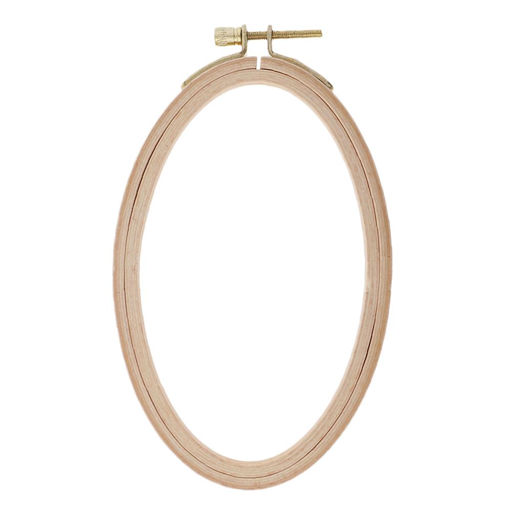 Maxbell Beech Oval Cross Stitch Hoop Needlework Embroidery Sewing Hoop 16cm 13.7cm