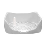 Maxbell Dog Potty Tray with Removable Post Size 40x36x14cm Dog Training Toilet Light Grey