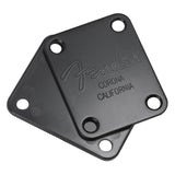 Maxbell Electric Guitar Neck Plate Back Plate With 4 Mounting Screws Black