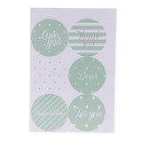 Maxbell 10 Pcs Paper Hand Account Stickers Valentine's Day Sticker Decoration Green