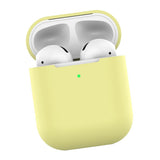 Maxbell Silicone Earphone Case Protective Skin Cover For Apple AirPod Light Yellow
