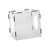 Maxbell Grinding Dust Box Acrylic Portable Clear with 2 Holes for Buffing Engraving
