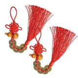 Maxbell 2 Pieces Chinese Knot Classic Pendant Coins for Car Office Decoration