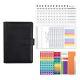 Maxbell A6 Budget Binder Practical Lightweight Comfortable for Passport Home Cards Black