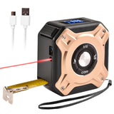 Maxbell Laser Tape Measure 16ft/5M Multi-Measurement Modes for Volume gold