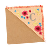 Maxbell Flower Letter Embroidery Bookmark Book Marker Clip Page Stitched Corner Autumn C