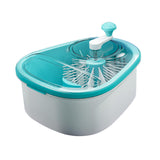 Maxbell Drain Basket Self Draining Anti Slip Base Fruit Washer for Vegetables Fruits blue