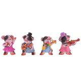 Max 4x Funny Cute Pig Garden Statue Resin Lawn Ornaments Deco Spotted Pig Family