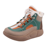 Maxbell Winter Snow Boots Short Boots Thick Soled Anti Slip for Hiking Outdoor Green 38