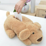 Maxbell Plush Puppy Dog Tissue Box Cover Car Holder Organizer Home Decor Brown