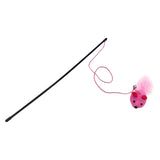 Maxbell Cat Teaser Wand Toy Playing Dog Training Puppy Interactive Cat Feather Toys Pink