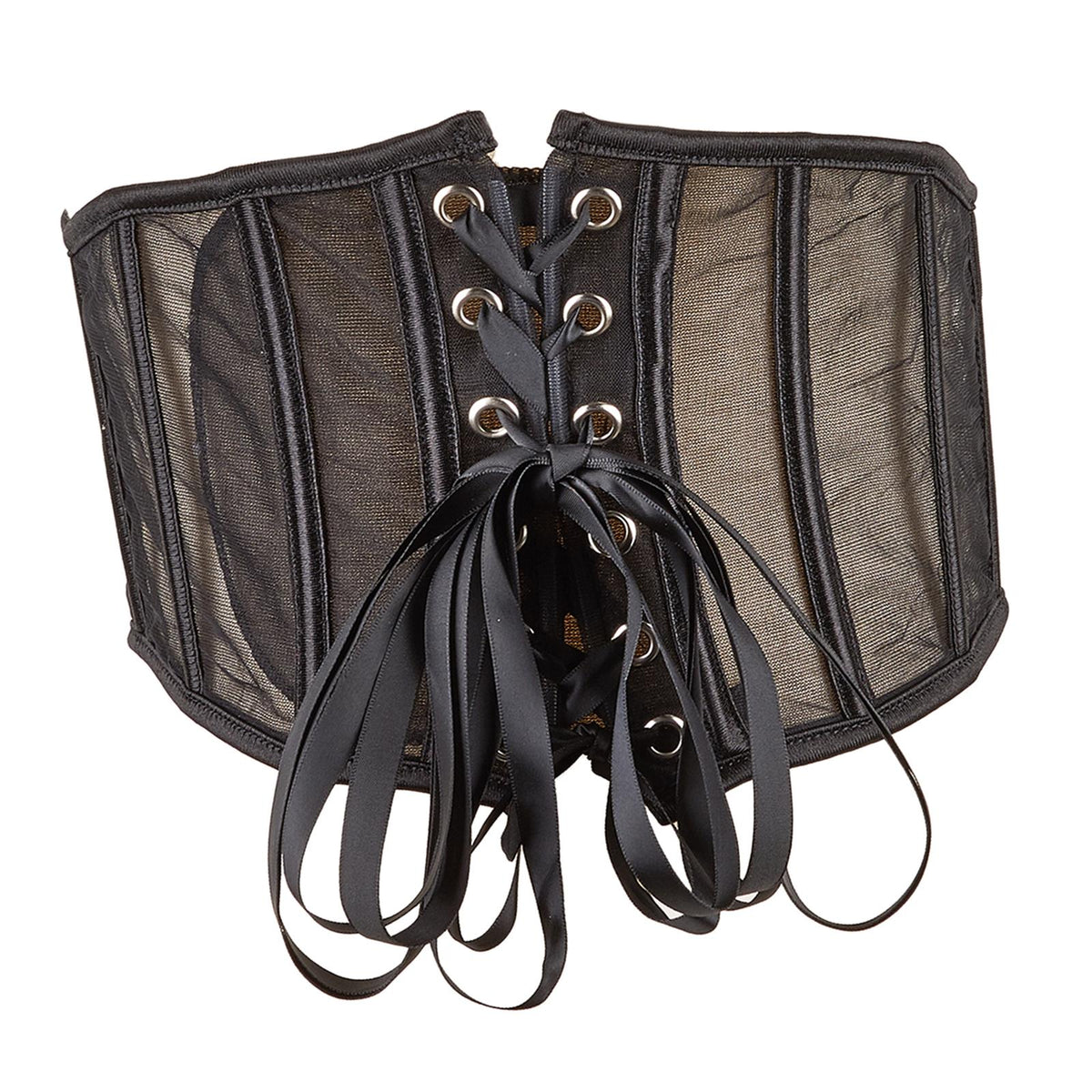 Maxbell Elastic Waist Belt Girdle Cincher Waspie Underbust Corset Lace Tied Women L 80CM 80-95CM