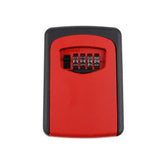 Max Key Storage Lock Box 4-Digit Combination Lock Box Wall Mounted  Red
