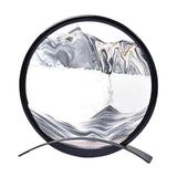 Maxbell Artistic Moving Sand Picture Dynamic Display 3D Hourglass Creative Landscape Black