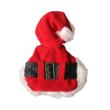 Maxbell Small Dog Cat Costume Pet Winter Coat Red Santa Festive Clothe for Small Dogs XS