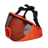 Maxbell Short Snout Dog Muzzle, Mesh Dog Muzzle Adjustable Anti Stop Bite Orange M