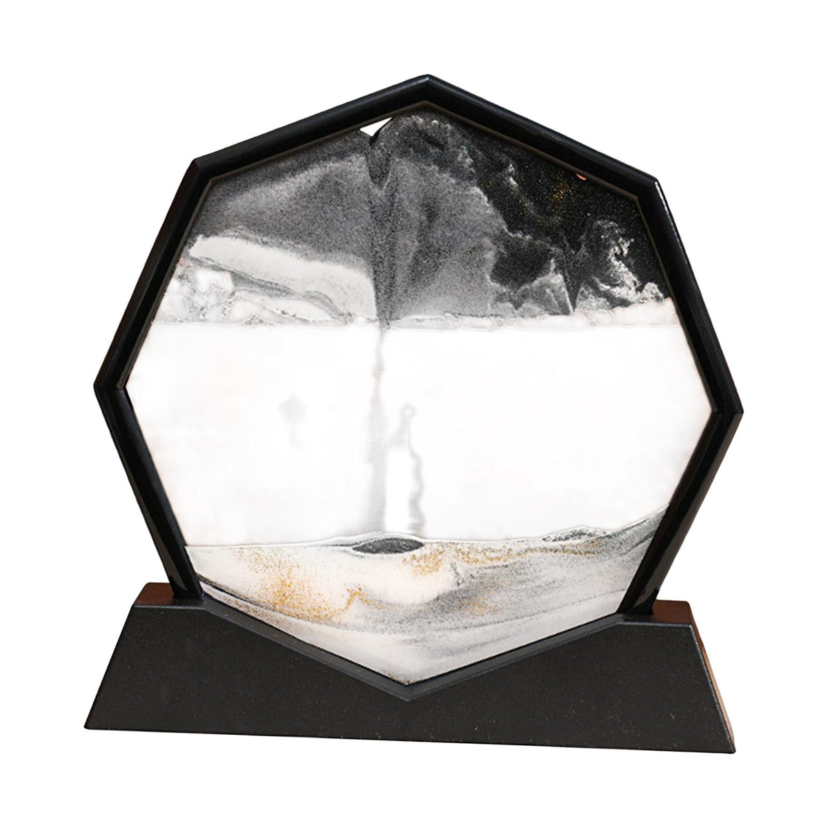 Maxbell Moving Sand Art Picture Flowing Sand Painting Quicksand Artistic Landscape Black Frame