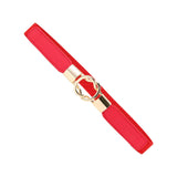 Maxbell Fashion Women Belt Wide Waistband Casual Waist Chain Party Dress PU Leather red