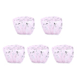 Max 5 Pieces Reusable Waterproof Cap Women Shower Cap Adult  Bathing Hat Pink