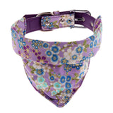 Maxbell Detachable Triangle Collar Flower Print Pet Dog Collar Scarf Strap Bandage 2