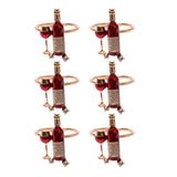 Maxbell Set of 6 Napkin Buckle Decorating Easy Installation for Dinner Table Wedding