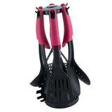 Max 7pcs Silicone Kitchen Utensils Set Heat Resistant  Cooking Tool Rose Red