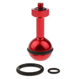Max CNC Aluminum Alloy Diving Ball Head Mount Bracket for GoPro  6/5/4/3  Red